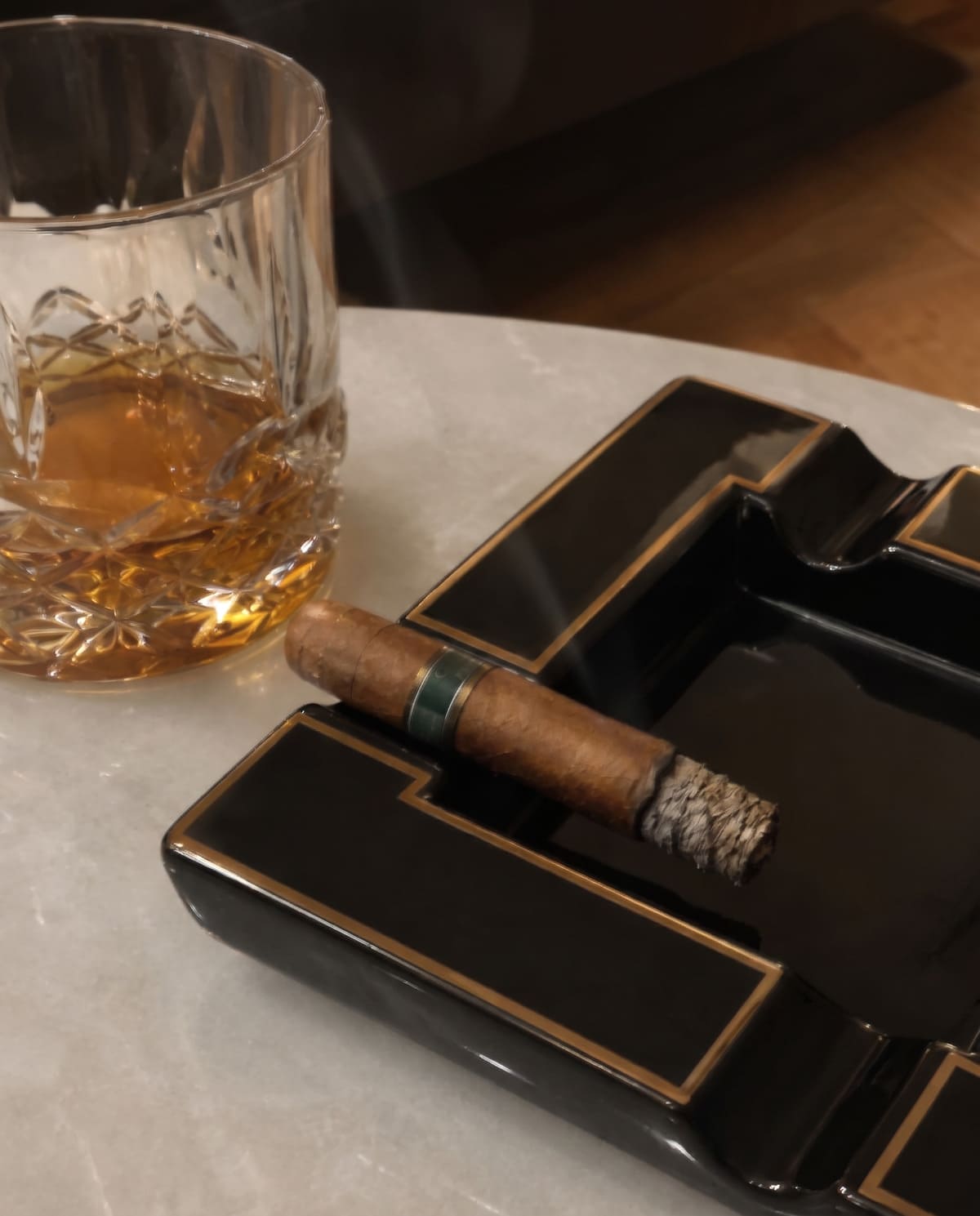 cigar and ash